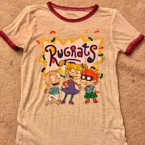 Cream shirt with a Rugrats graphic design